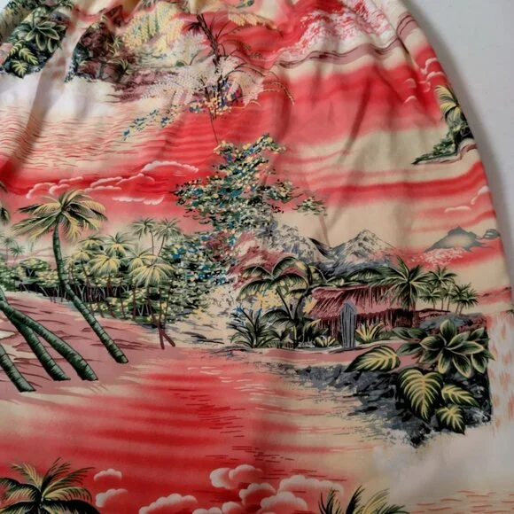 Puanani Hawaiian Dress XS Pink Tropical Aloha Beach Sleeveless Smocked Island - Picture 11 of 15